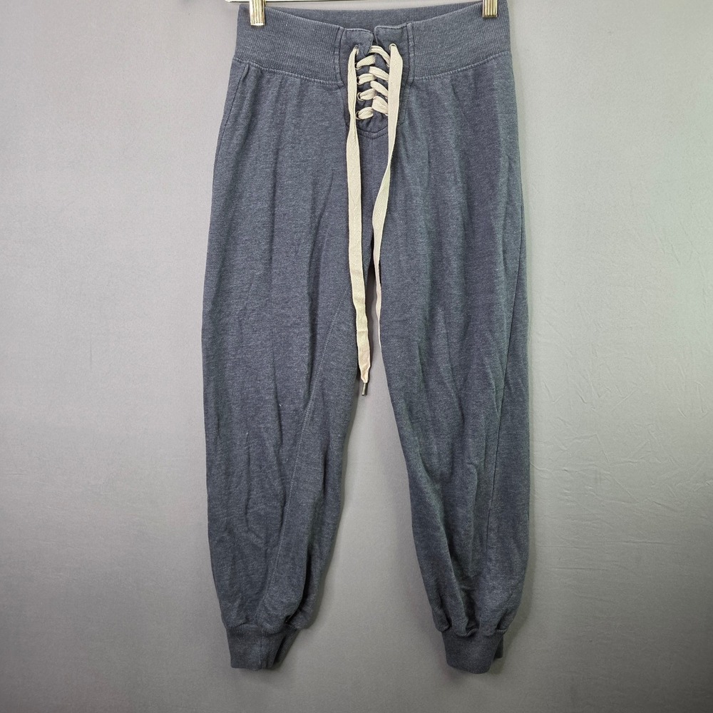 Women's Charcoal Gray Lace-Up Lounge Pants